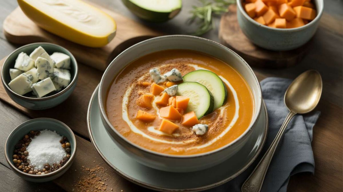 Savourez la douceur de la soupe à la courge et au bleu