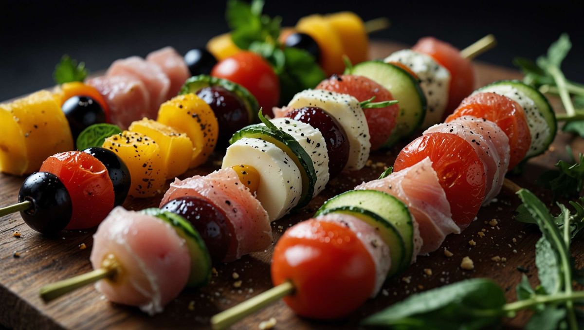 Des brochettes apéritives colorées pour sublimer vos soirées