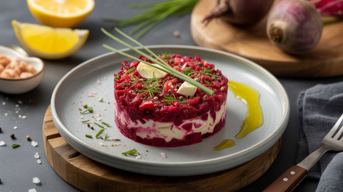 un tartare de betterave et thon qui surprend les papilles