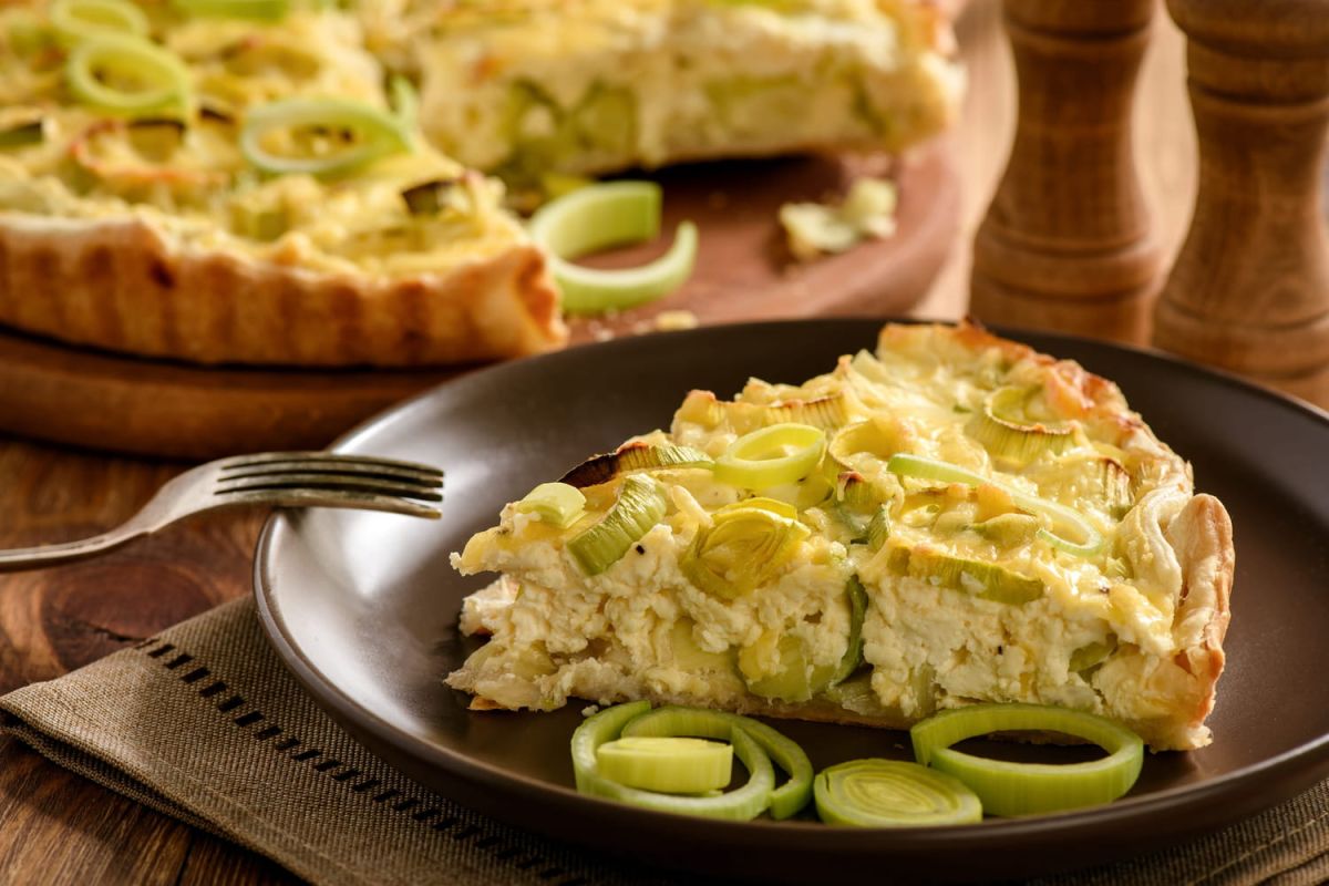 La quiche aux poireaux et au chèvre de Cyril Lignac