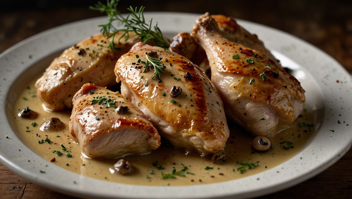 Découvrez la fricassée de cuisses de poulet façon grand chef