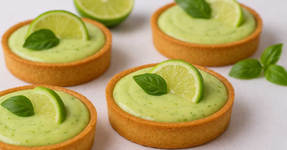 Un goût frais et acidulé : la recette des tartelettes citron vert basilic