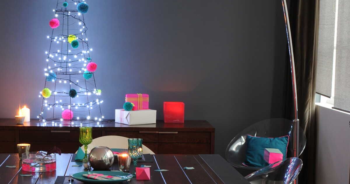 Une décoration de Noël multicolore qui éblouit