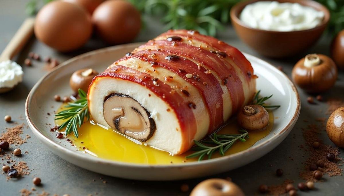 Une ballotine de poulet au bacon qui va régaler vos invités