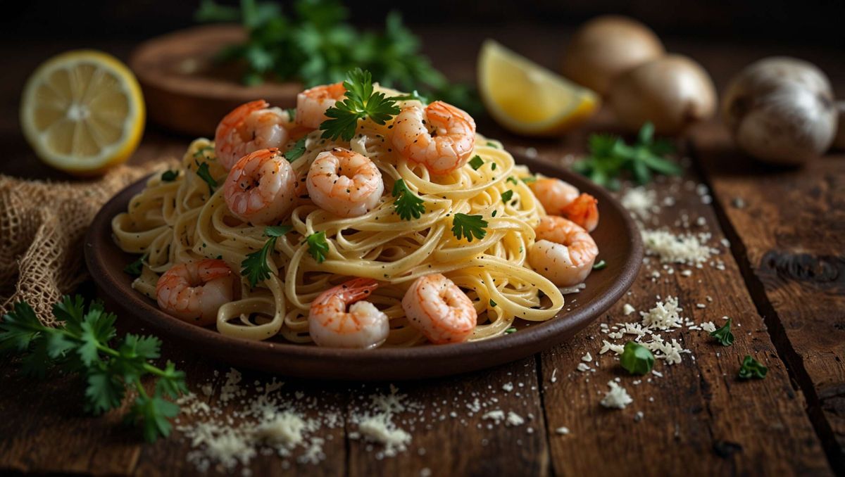 Une recette de pâtes aux crevettes à la crème qui va enchanter vos papilles