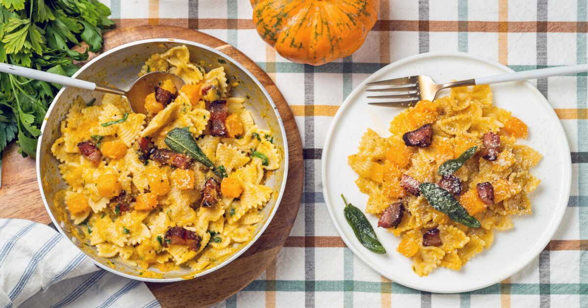 Une recette détonante de one pot pasta au potimarron pour régaler vos soirées d'automne